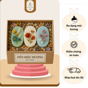 Bộ Quà Tặng Sáp Thơm Hương Hoa 2025